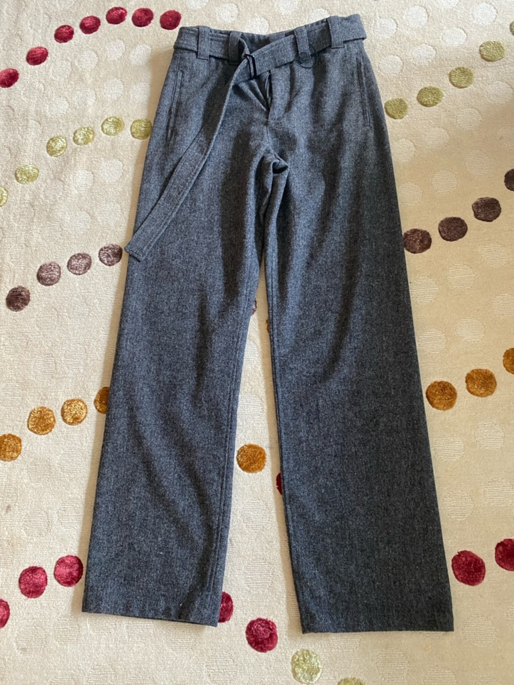 Zara  women’s  Charcoal Wide-Leg Trousers with Belt size XS with belt